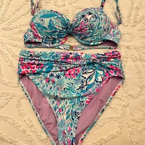 Lilly Pulitzer Multicolor Floral Bikini